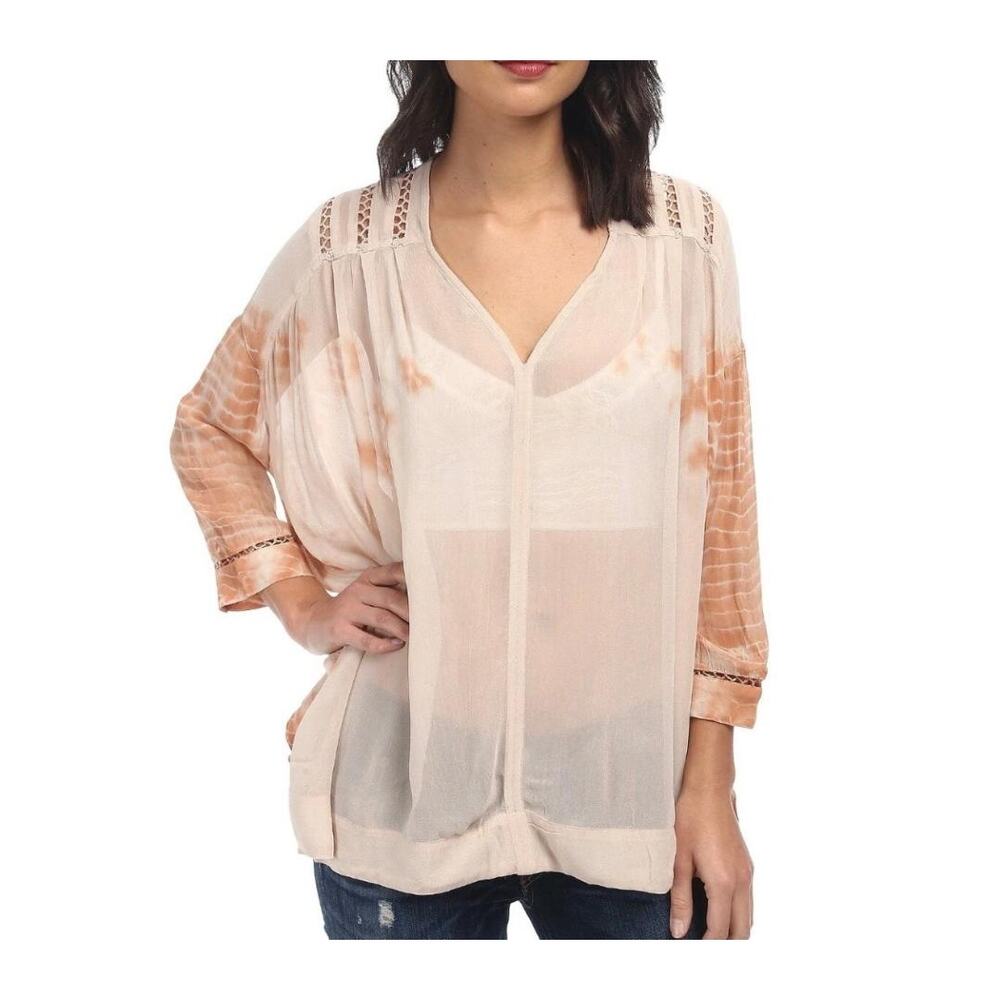 Free People "Tie Dye Me Down" Oversized Tunic Blouse -L